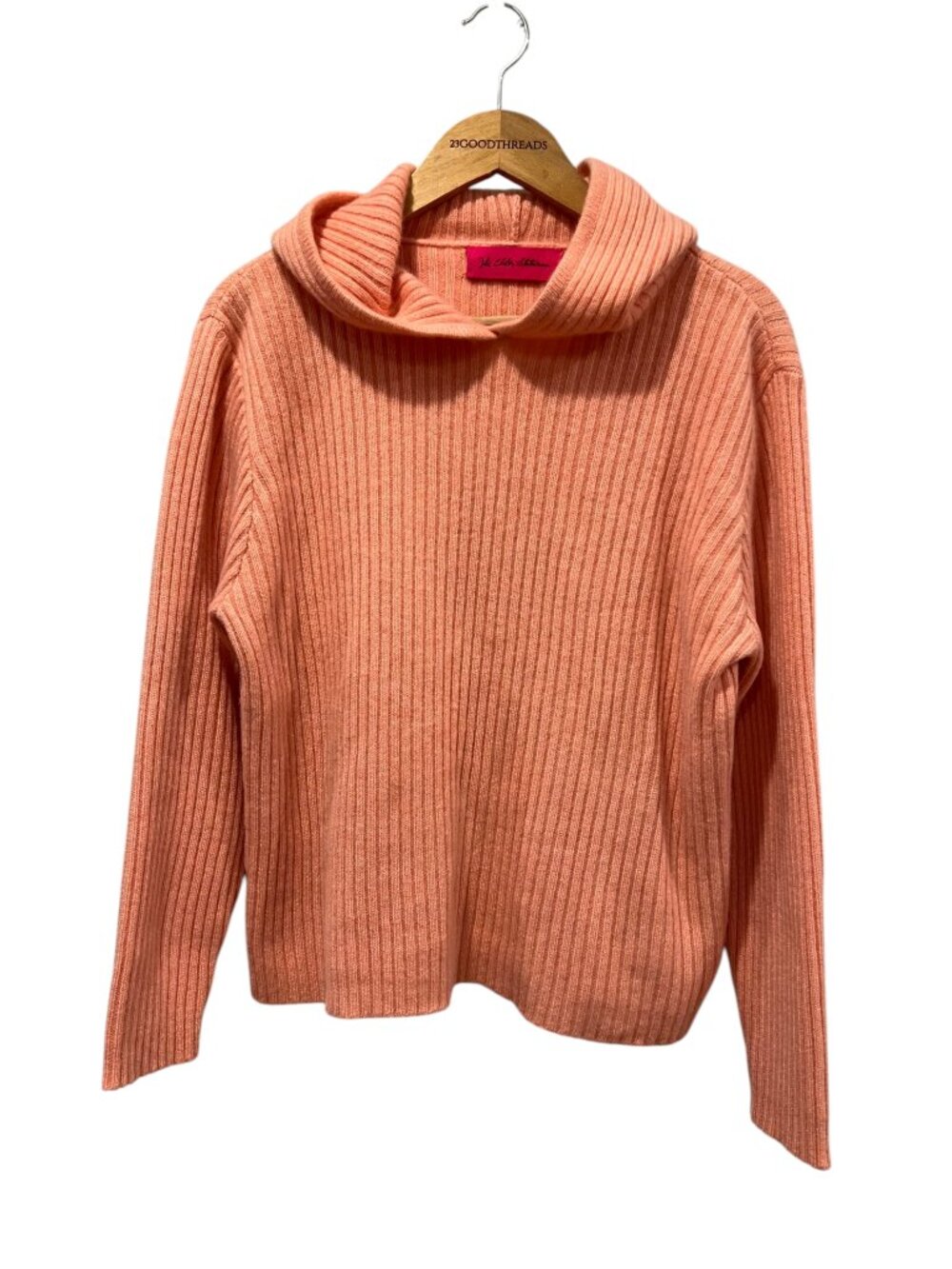 The Elder Statesman Ribbed Knit Oversized Cashmere Hoodie, Rose Quartz, M